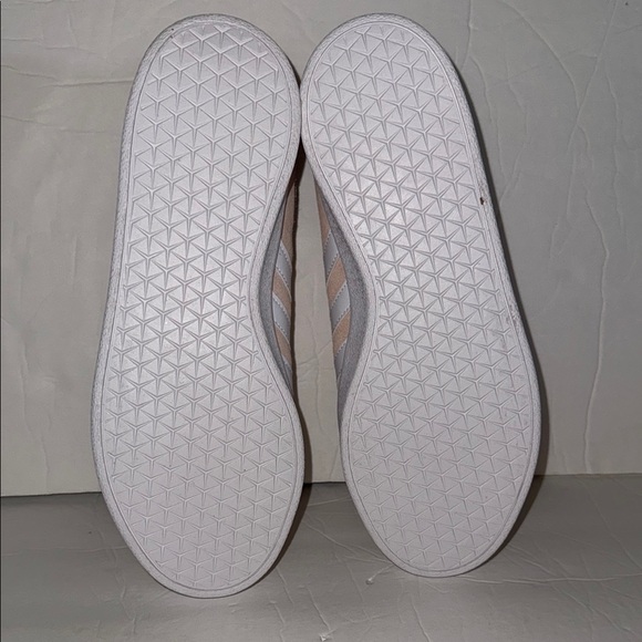 Adidas VI Court 2.0 Suede H06114 Light Pink Sneakers with White Stripes Size 7.5 - Picture 5 of 7